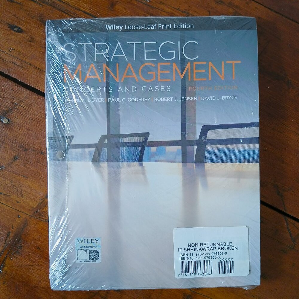Strategic Management Concepts and Cases 4th Ed. Loose-leaf book - unused in wrap